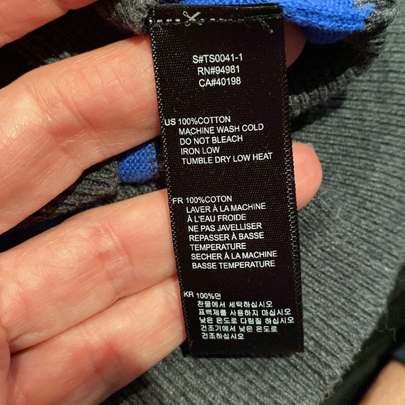 Mens Medium colour block hoodie - Picture 3 of 6